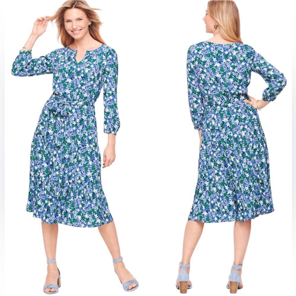 Talbots Floral Print Dress, EUC